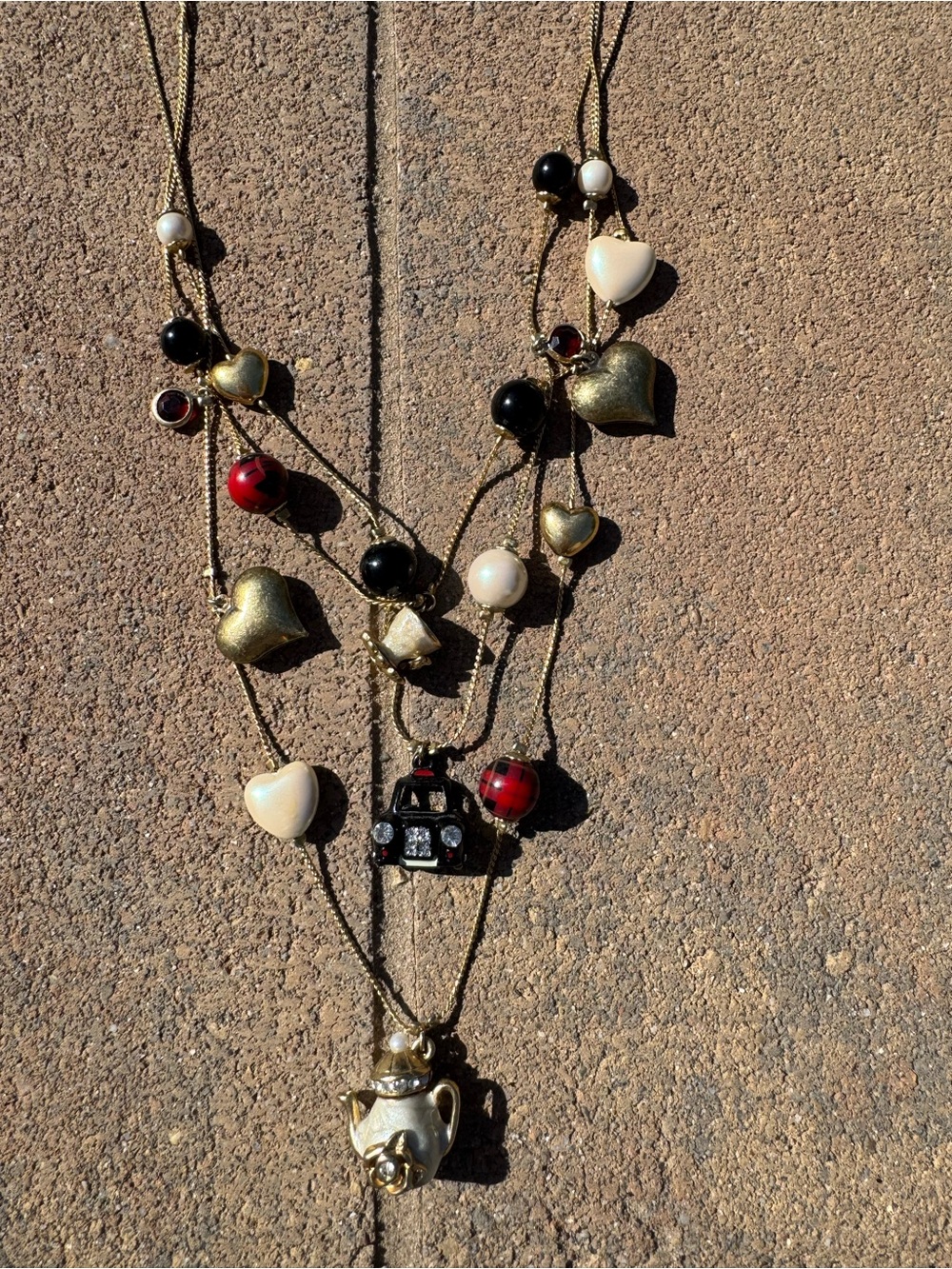 Betsy Johnson multilayer necklace